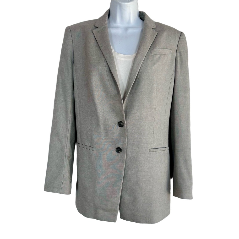 Ann Taylor Light Gray Size 10 Two Button‎ Tailored Blazer - Picture 6 of 10